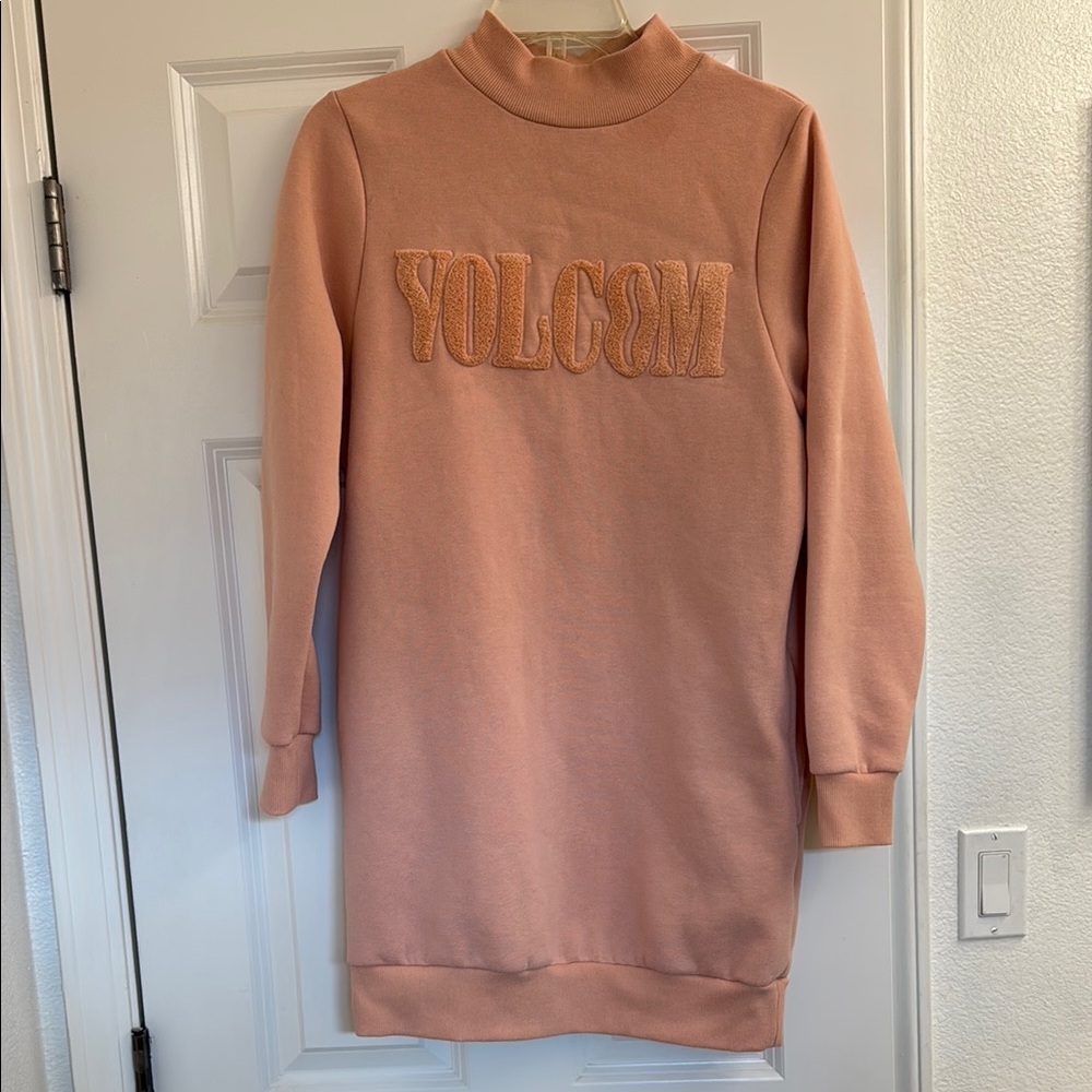 Volcom Pink Sweatshirt Dress